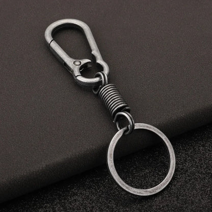 Creative Mechanical Spring Retro Style Metal Cute Keychain Pendant Key Ring Accessories Personalized Keyring Lover Small Gift