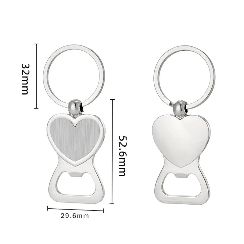 Creative Custom Laser Logo Name Keyring Metal Beer Bottle Opener Keychain Practical Printing Activity Bar Ad Key Ring Chain Gift
