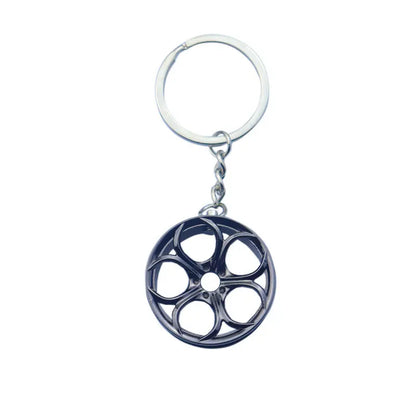 Creative Metal Mini Auto Parts Car Wheel Keychain Auto Enthusiast Keyring Accessories Key Ring Chain for Men Woman Lover Gift