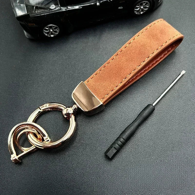 50PCS Custom Name Logo Leather Car Moto Keychain Personalized for Men and Women Keyring Creative Simple Key Chains Ring Gift