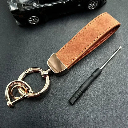50PCS Custom Name Logo Leather Car Moto Keychain Personalized for Men and Women Keyring Creative Simple Key Chains Ring Gift