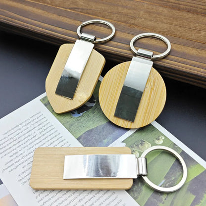 Custom Name Laser Engraved Logo Keychain Shield Circle Rectangle Keyring Home Metal Autos Key Chain Ring Individualization Gift