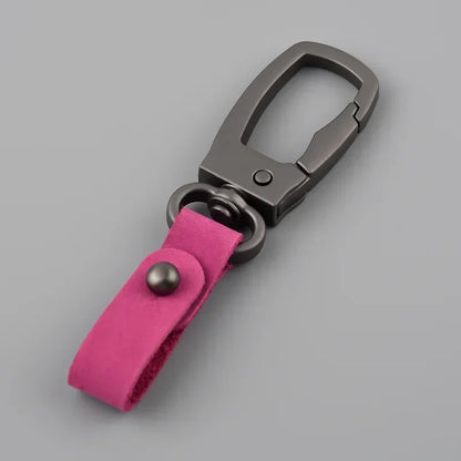 INS Style Luxury Personality New Keychain Cute Accessories Motorcycle Car Keyring Fashion Metal Cowhide Man Key Chain Ring Gift