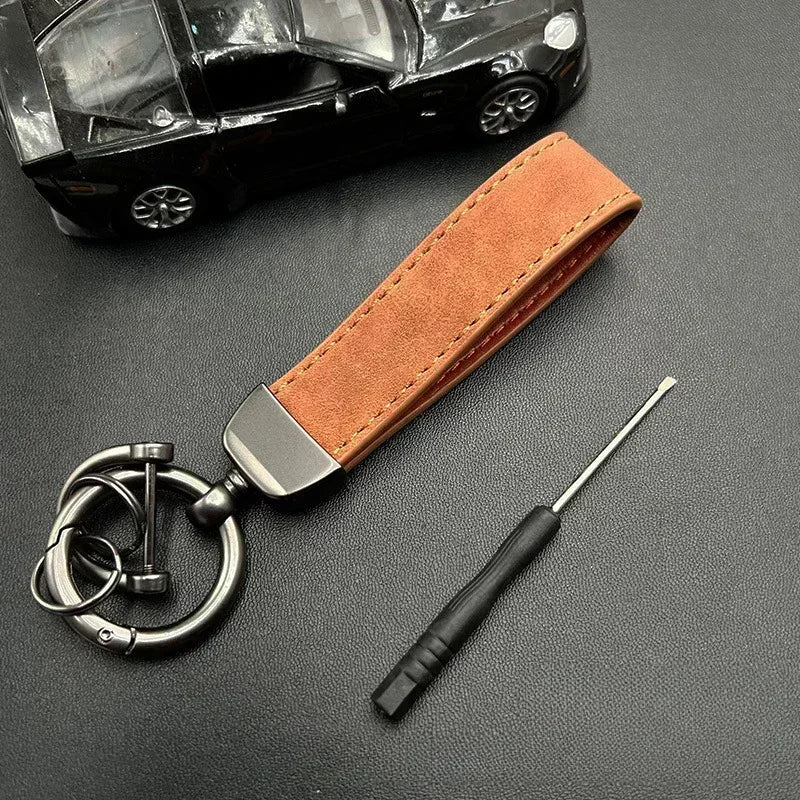 50PCS Custom Name Logo Leather Car Moto Keychain Personalized for Men and Women Keyring Creative Simple Key Chains Ring Gift