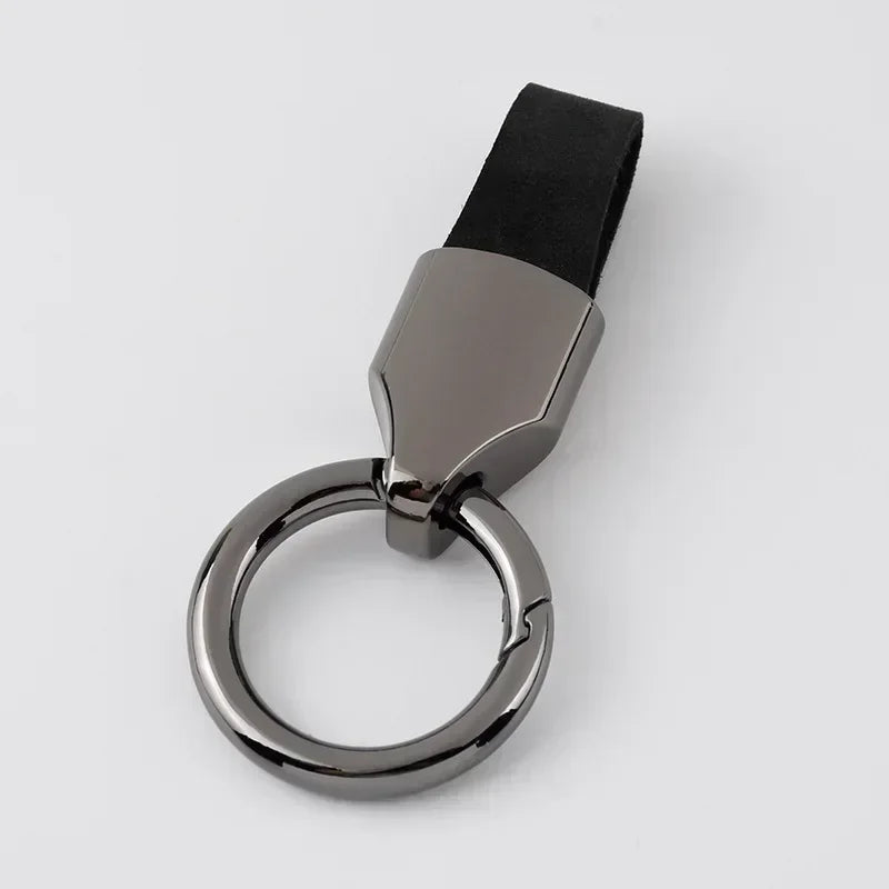 Retro Vintage Personalized Keyring Custom Logo Name Car Key Chain Laser Engrave Nubuck Leather Keychain for Men and Women Gift