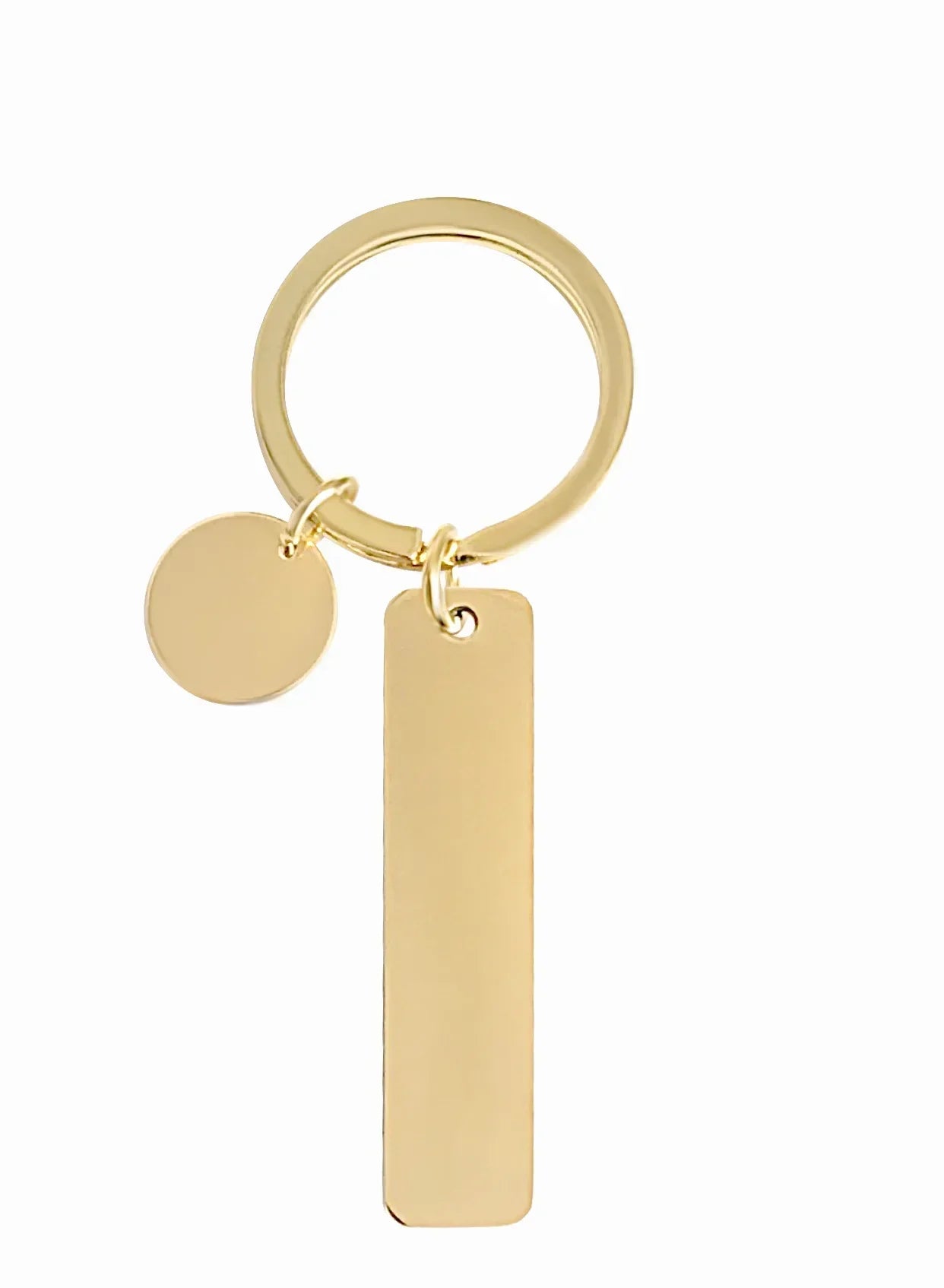 New style Stainless Steel Custom Logo Name Keychain Rectangular Hang Tag Metal Key Ring Advertising Holiday Engraved laser Gift