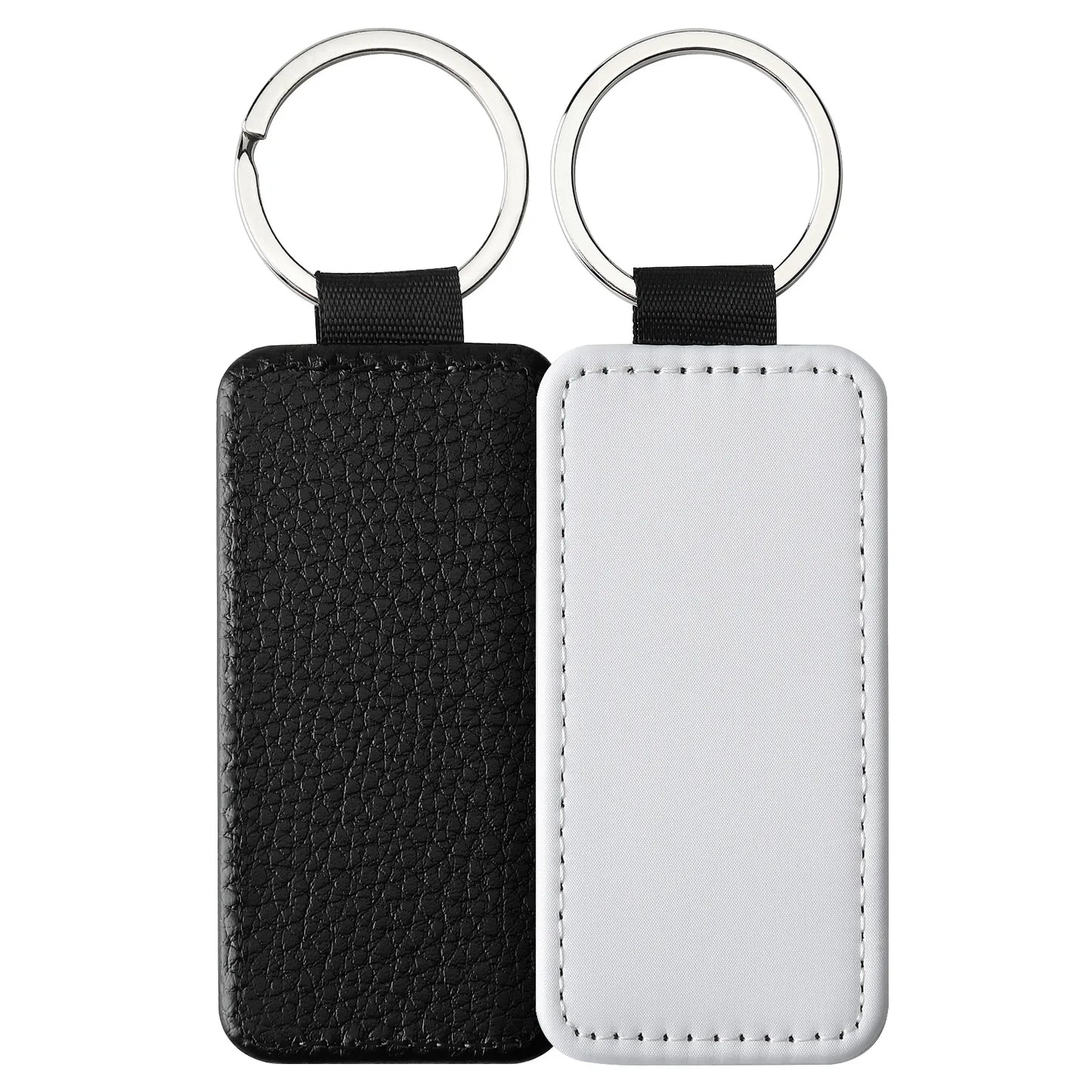 Custom Name Logo Metal White Style Neoprene  Keychain Pendant Moto Car Keyring Print Text Cartoon Key Ring Chain Gift