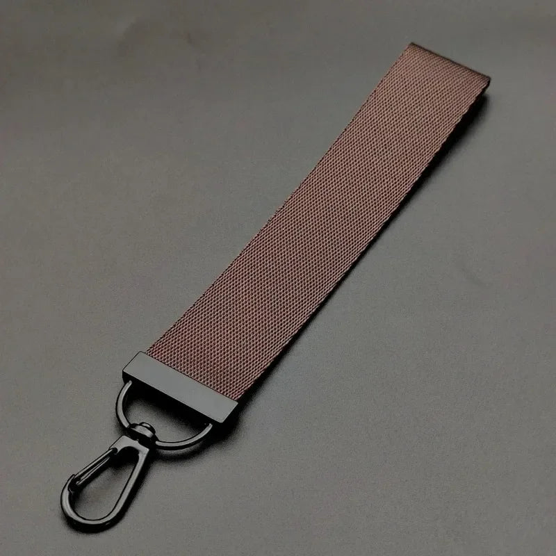 Custom Logo Text Name Creative Keychain for Men and Women Pure Fabric Key Chain Bag Pendant Streamer Personalize Keyring Gift