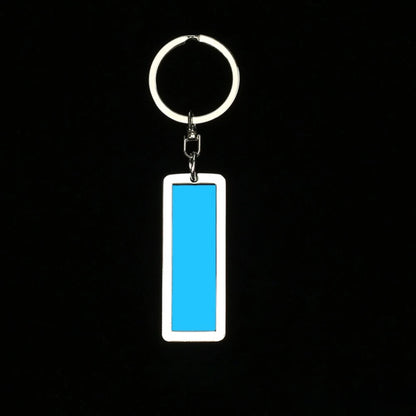 Creative Keychain Custom Logo Name Laser Engraving Metal Pendant Car Moto Key Chain Ring Characters Keyring Gift