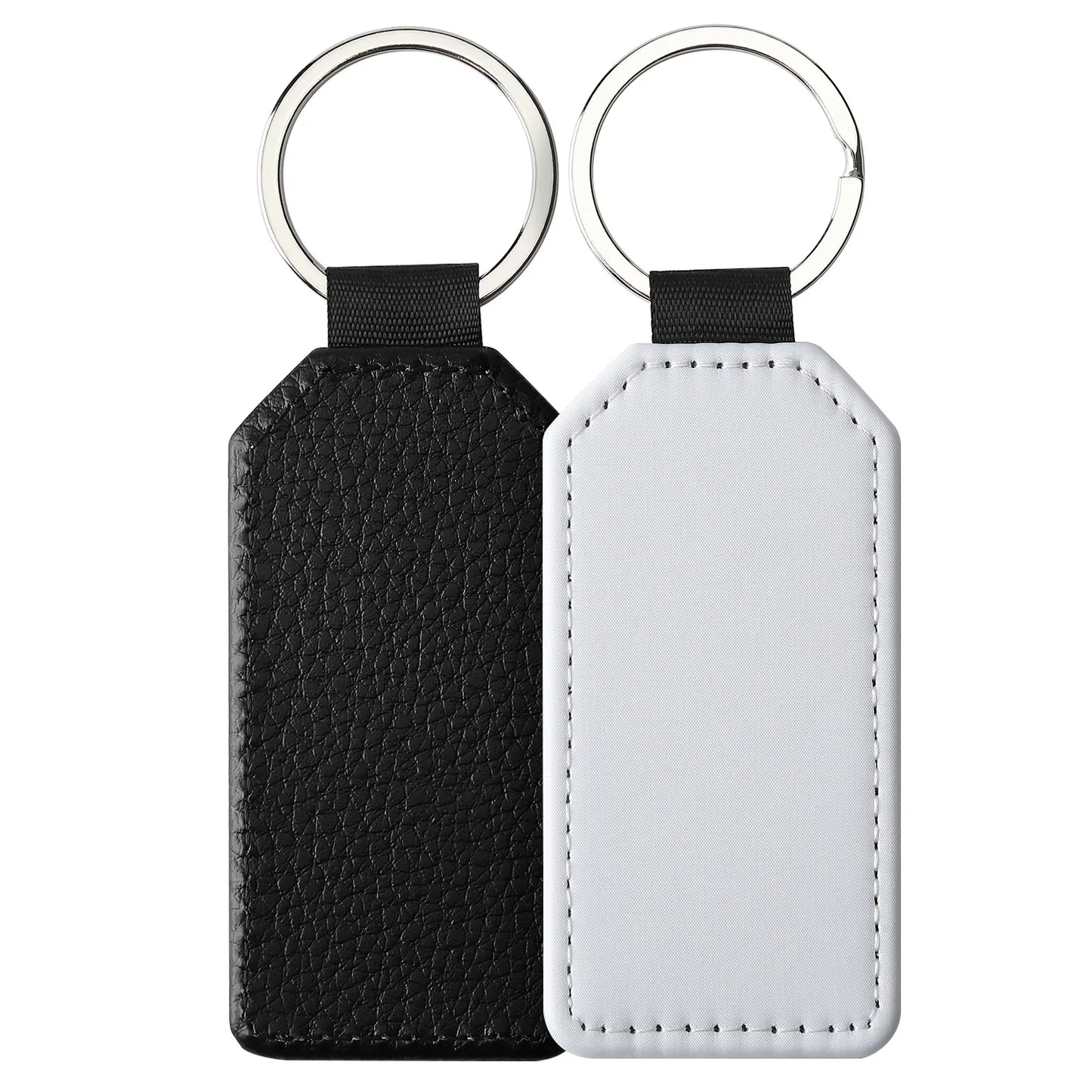 Custom Name Logo Metal White Style Neoprene  Keychain Pendant Moto Car Keyring Print Text Cartoon Key Ring Chain Gift