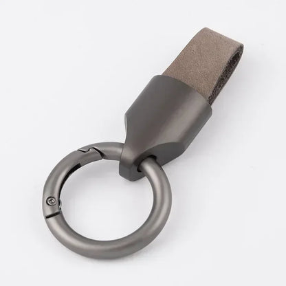 Retro Vintage Personalized Keyring Custom Logo Name Car Key Chain Laser Engrave Nubuck Leather Keychain for Men and Women Gift