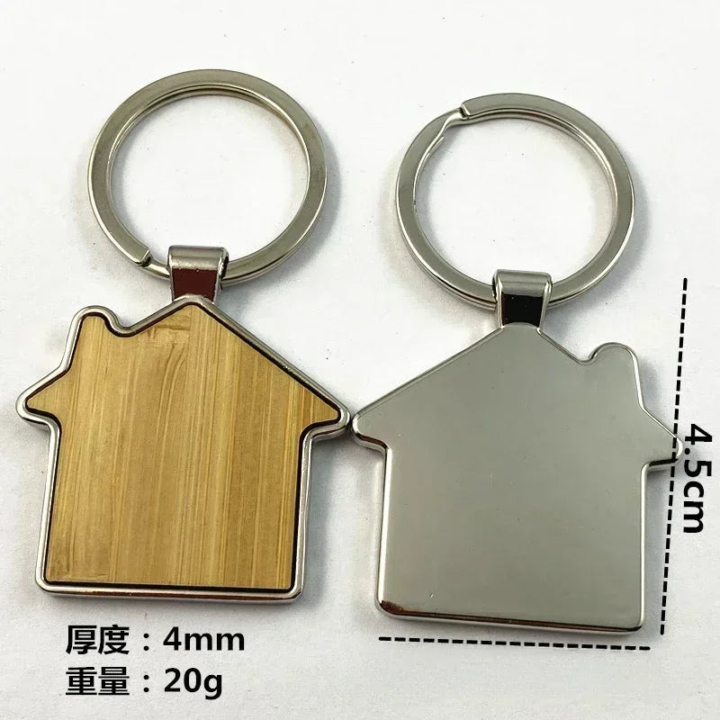 Wholesale 25PCS Customized LOGO Name Keychain Laser Carving Pendant Motorcycle Car Keyring Key Ring Chain Gift