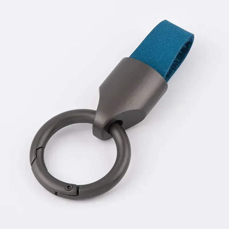 Retro Vintage Personalized Keyring Custom Logo Name Car Key Chain Laser Engrave Nubuck Leather Keychain for Men and Women Gift